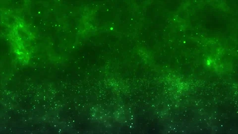 Emerald Green Outer Space Nebula Dust Star Background Video stock 323043151