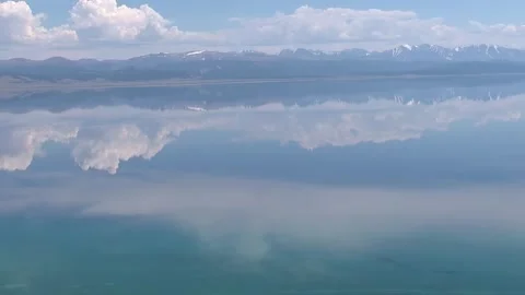 Emerald Khuvsgul Waters Mirroring Sky in Majestic Mongolia Stock Footage 344322452