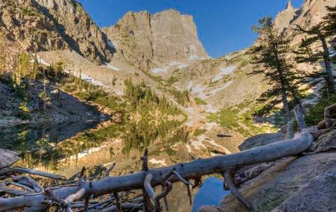 Emerald lake Mirror Foto stock