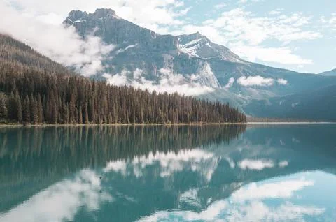 Emerald lake Stock Photos