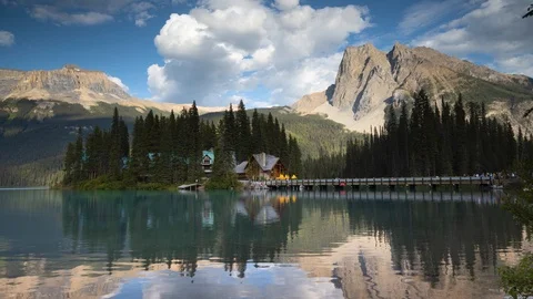 Emerald Lake summer August evening time lapse Stock Footage 114668060