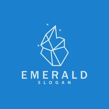 Emerald Logo, Gemstone Vector, Luxurious Premium Vintage Retro Elegant Desi.. イラスト素材