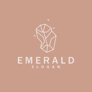 Emerald Logo, Gemstone Vector, Luxurious Premium Vintage Retro Elegant Desi.. イラスト素材