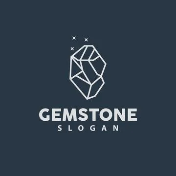 Emerald Logo, Gemstone Vector, Luxurious Premium Vintage Retro Elegant Desi.. Stock Illustration