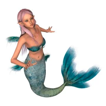 Emerald mermaid Stock Illustration