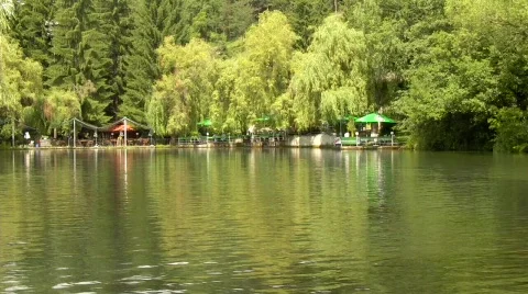 Emerald Mountain Lake Stock Footage 347236