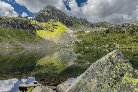 Emerald Mountain Lake Stock Photos