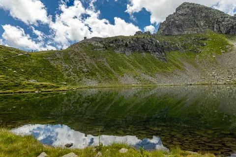 Emerald Mountain Lake Stock Photos