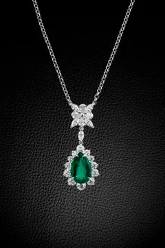 Emerald necklace Stock Photos