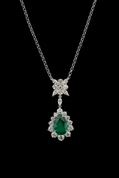 Emerald necklace Stock Photos