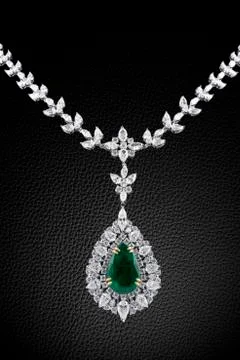 Emerald necklace Stock Photos