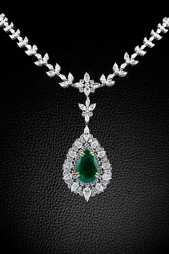 Emerald necklace Stock Photos
