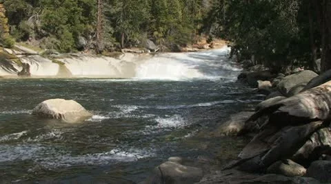 Emerald Pool Water Slide Stock Footage 8945886