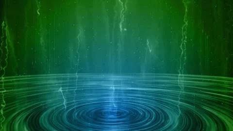 Emerald Reflection — Liquid Light Ripples Video stock 312071618