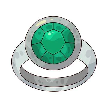 Emerald Ring illustration Stock Illustration