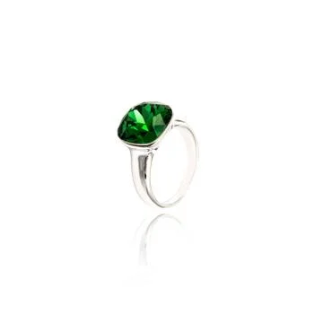 Emerald Ring isolated on white. Stock Photos