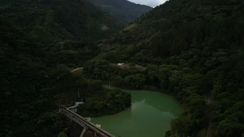 Emerald river dam 04 Stock Footage 319995955