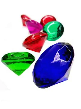 Emerald sapphire ruby topaz gem stones crystals Stock Photos