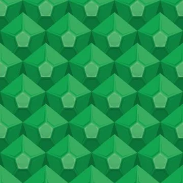 Emerald seamless texture. Gem background. Vector Green ornament. Stock Illustration