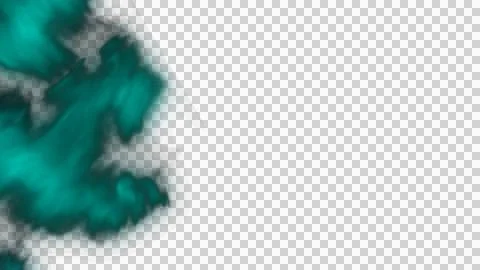 Emerald smoke plumes float across a void in this dramatic, ethereal background Stock Illustration
