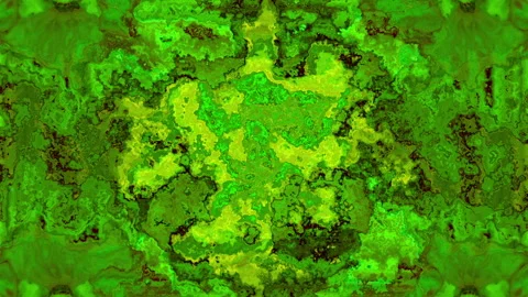 Emerald Terrain Beneath a Breathing Surface Stock Footage 329193354