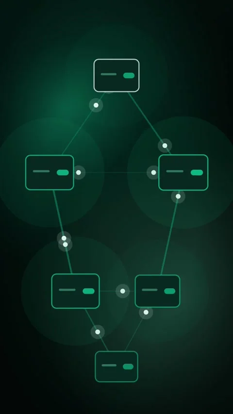 Emerald Value Flowing Between Wallets Vertical Seamless Loop Animated Dark Stock Footage 344007033