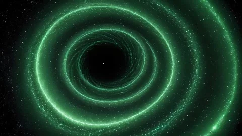 Emerald vortex, abstract green galaxy illustration Stock-Footage 310386032