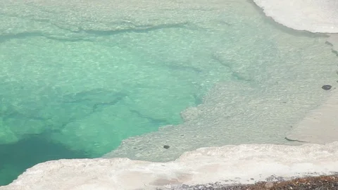 Emerald Water in Hot Spring Stock Footage 79535980