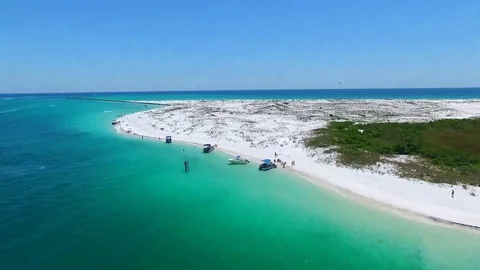 Emerald Waters Flyover Video stock 77573209