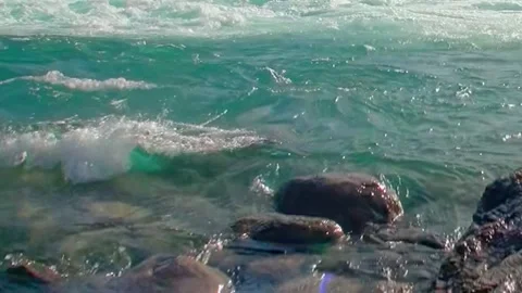 Emerald Waters Rush in Los Alerces National Park, Patagonia Argentina Stock Footage 327298139