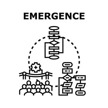 Emergence developing business process and innovation strategy Stock Illustration