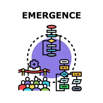 Emergence developing business process and innovation strategy Stock Illustration