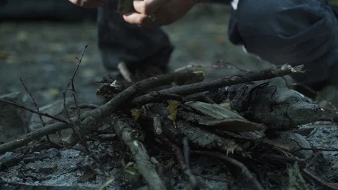 The emergence of fire Stock Footage 99834975