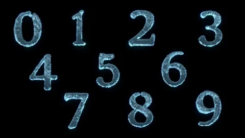 Emergence of the Numbers of Ice. Stock Footage 125283120