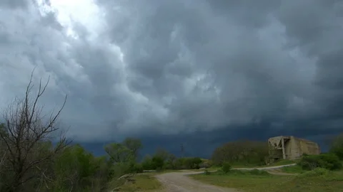 Emergence of Storm in the countryside Video stock 236713718