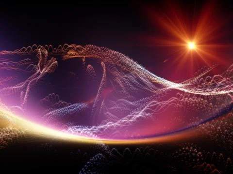 Emergence of Virtual World Illustrazione stock