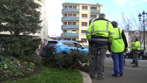 Emergencies on a road accident Stock Footage 124264850