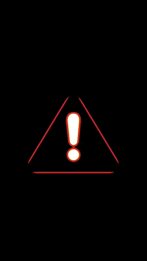 Emergency Alarm Icon Blinking Vertical Overlay Effect 4K Stock Footage 304509841