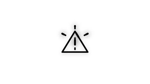 Emergency Alert Line Icon Animation Loop White Background Stock Footage 341368649