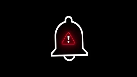 Emergency alert notification icon on the transparent background. Mobile pho.. Vidéo 337465601