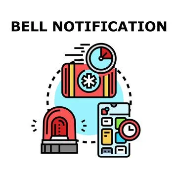 Emergency alert notification system receiving medical assistance Stock Illustration