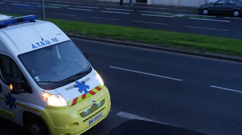 Emergency ambulance car Stock Footage 22979084