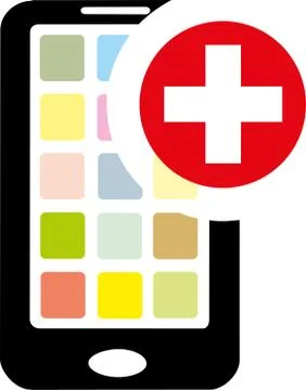 EMERGENCY AND SECURITY CONNECTED TO A TELEPHONE Illustrazione stock