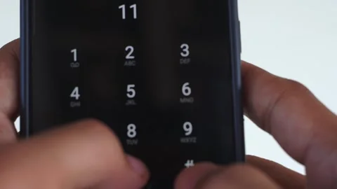 Emergency and urgency, dialing 110 on smartphone screen. 스톡 동영상 336438096