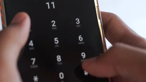 Emergency and urgency, dialing 119 on smartphone screen. Stock Footage 327205974
