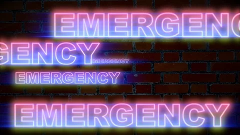Emergency Animated Word, Text Design ill... | Stock Video | Pond5