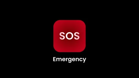 Emergency App Icon Stock Footage 334471091