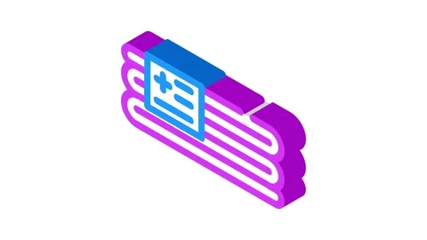 Emergency blanket first aid isometric icon animation Vídeos de archivo 327295074