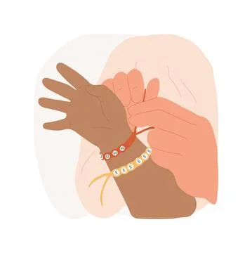 Emergency bracelets isolated cartoon vector illustration. Ilustración de archivo