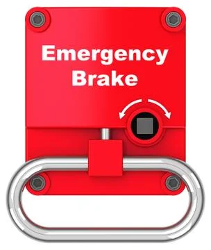 The emergency brake Illustrazione stock